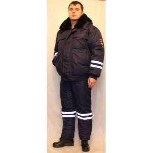 Куртка зимняя ДПС (тк.Таслан) с меховым воротником